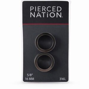 Pierced Nation 5/8” (16mm) Stainless Steel Tunnels / Gauges 316L Body Jewelry